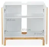 Relaxdays Waschbeckenunterschrank, 2 Fächer, Badschrank MDF Produktbild-Vorschau 6