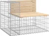 vidaXL Gabionová zahradní lavička 287x71x65,5 cm Borovicový Náhled obrázku produktu 3