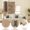 A living room scene featuring a sofa and a room divider, with close-up insets highlighting product features. Anteprima dell’immagine prodotto
