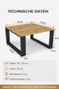Couchtisch 75x75 cm Loft Wohnzimmertisch Holztisch Eiche Produktbild-Vorschau 2