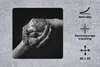 MuchoWow® Mauspad Mousepad Erde - Hand - Schwarz - Weiß Produktbild-Vorschau 2