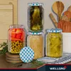 25x WELLGRO Einmachgläser 720ml Schraubdeckel TO82 blau Produktbild-Vorschau 5
