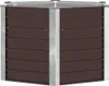 vidaXL Lit surélevé de jardin brun 129 x 129 x 77 cm Acier Voir les images du produit 4