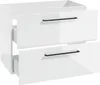 Stamar Badezimmerschrank Weiß 80cm + Waschbecken Hochglanz Produktbild-Vorschau 5