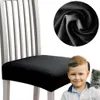 Elastischer Sitzbezug für Stuhl in Schwarz – Glatt und Produktbild-Vorschau 1
