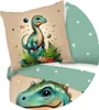JACK Flanell Wende Bettwäsche 2 tlg. 135x200cm Dinosaurier Produktbild-Vorschau 5