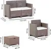 Set da giardino in resina effetto rattan composto da divano Anteprima dell’immagine prodotto 5