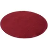 Hochflor Velours Teppich Mona Weinrot Rund, Größe:133 cm Produktbild-Vorschau 3