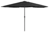 vidaXL Sonnenschirm mit Metall-Mast 390 cm Schwarz Produktbild-Vorschau 7