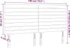 LED Kopfteil Schwarz 180x5x118/128 cm Stoff Produktbild-Vorschau 6