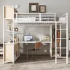 MODFU Lit Mezzanine Double 140x200 cm - Avec Bureau Intégré Voir les images du produit 3