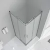 i-flair Schiebetür Duschkabine 90x90x180 cm aus satiniertem Produktbild-Vorschau 4