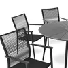 A set of outdoor dining furniture, including a round table and chairs, on a white background. Produktbild-Vorschau