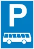 Reisebus Bus Parkplatz Schild A3 Rückseite selbstklebend Produktbild-Vorschau 1