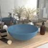 vidaXL Umywalka ceramiczna okrągła jasnoniebieska Podgląd zdjęcia produktu 7
