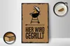 Holzschild Spruch 12x18 cm Hier wird gegrillt Kugelgrill Produktbild-Vorschau 3