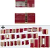 Singleküche Vicco R-Line Rot Hochglanz/Goldkraft Eiche 160 Produktbild-Vorschau 8