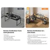 AIORBER Bureau d'angle en L avec tiroirs, prises Voir les images du produit 8