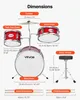 VEVOR Schlagzeug Set, 3-teilig, Drum Kit mit 35,6 cm Produktbild-Vorschau 3