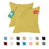 Jersey Kissenbezug 2er Set 40x40 cm 100% Baumwolle Gelb Produktbild-Vorschau 1