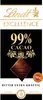 A product shot of a Lindt Excellence 99% Cacao chocolate bar. Produktbild-Vorschau