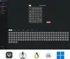 A screenshot of the Keychron Q0 Max software interface, showing a numpad and a full keyboard layout. Produktbild-Vorschau