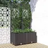 vidaXL Garten-Pflanzgefäß mit Spalier Schwarz 80 x 40 x 136 Produktbild-Vorschau 2