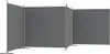 Three grey fabric room dividers are set up in a curved arrangement. Anteprima dell’immagine prodotto