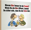 vianmo Holzschild 12x18 cm Warum Bier besser ist als Frauen Produktbild-Vorschau 1