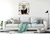 MuchoWow® Textilposter Wilde Tiere - Löwe - Schwarz 120x120 Produktbild-Vorschau 3