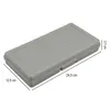 A gray plastic case with dimensions indicated by lines and text. Produktbild-Vorschau