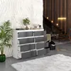 Comodà bianco opaco / grigio antracite con 8 cassetti – Anteprima dell’immagine prodotto 4