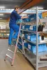 Hymer Stufenstehleiter mit Plattform, einseitig begehbar, 5 Produktbild-Vorschau 2