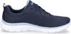 A side view of a navy blue Skechers Flex Appeal 4.0 sneaker. Voir les images du produit