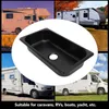 A collage of images showing RVs and boats, with a black sink in the center. Podgląd zdjęcia produktu