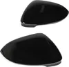 2PCS copertura specchietto retrovisore nero lucido liscio Anteprima dell’immagine prodotto 1