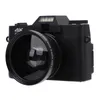 A black digital camera with a large lens and a small LED flash on top, set against a white background. Podgląd zdjęcia produktu