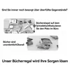 Mobiles Bücherregal auf Rollen, doppelseitig, freistehendes Produktbild-Vorschau 6