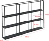 en.casa® Wandregal Jelsa, Schwarz, Eisen, 160 x 18 x 110 Produktbild-Vorschau 4