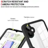 Close-up marketing image showing a phone case with callouts for screen and camera protection. Produktbild-Vorschau