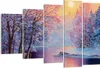 Bild auf Leinwand - Leinwandbild - 5 Teile - Öl Winter Produktbild-Vorschau 1
