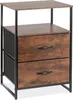Comodino Relaxdays Industrial, 2 ripiani, 2 cassetti, Anteprima dell’immagine prodotto 10