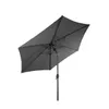 A dark gray rectangular patio umbrella is shown against a white background. Produktbild-Vorschau