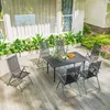 Outsunny Gartentisch 150x90cm, Balkontisch aus Stahl, Produktbild-Vorschau 9