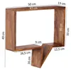 Wohnling 2er Set Wandregale Massivholz Sheesham Cubes Produktbild-Vorschau 10