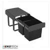 Ekotech Abfallsammler EKKO.22 oriongrau 2x 15 Liter Produktbild-Vorschau 2