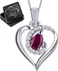 Damen Hals-Kette mit Anhänger  ECHTER Rubin 925 Sterling Produktbild-Vorschau 1
