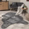 Teppich Wohnzimmer Kurzflor Modernes Kunstfell Fellform Produktbild-Vorschau 1