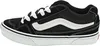 A side view of a black and white Vans sneaker. Voir les images du produit