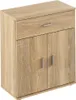 A light brown wooden cabinet with a drawer and two doors. Náhľad obrázku produktu